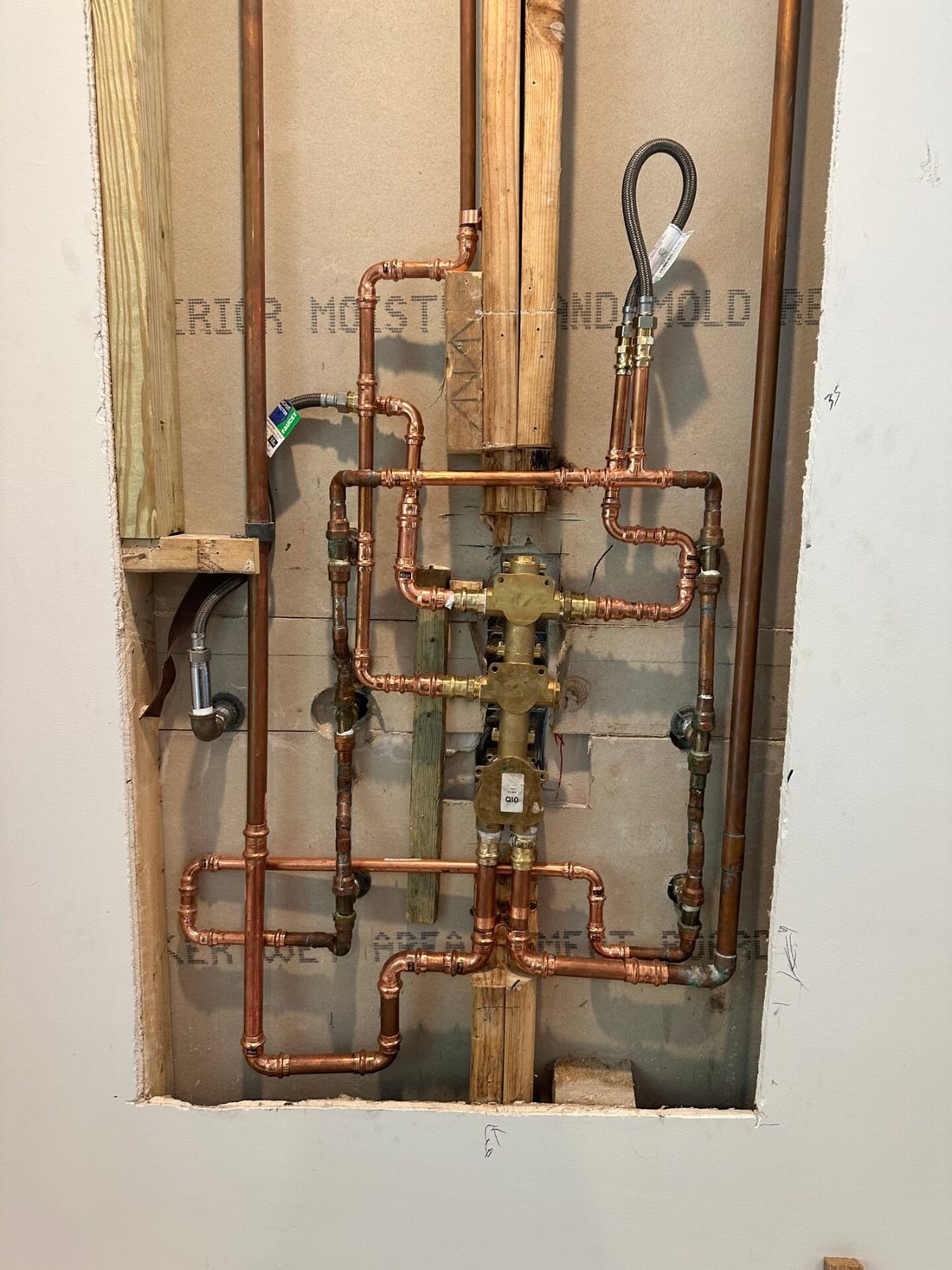 Shower pipe work